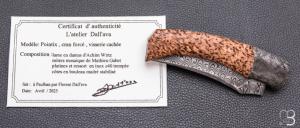   Couteau " Pointix " custom de Florent Dall'ava - L'atelier Dall'ava - Bouleau madré stabilisé