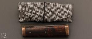 Couteau "  Viking " style Puukko pliant bois de fer des Forges d'Haraldr