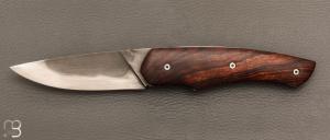   Couteau " Quetsche V2 " cran forcé par Louis Contat - Bois de fer et acier C130