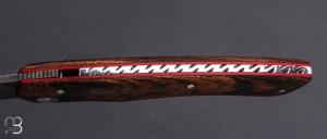    Couteau " Quetsche à friction " par Louis Contat - Bocote et acier XC100