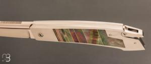    Coffret de couteaux " R.B.L Yin & Yang" custom de Guillaume Ducasse - Nacre noire & blanche