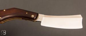    Couteau " Razoir Sheffield " custom par Alex Dubois - Bois de rose et lame en C130