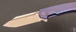   Couteau   "  Rhino " Titane violet et M390 par QSP - QS143-C