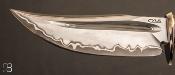 Couteau " Rhino " fixe custom de Claudio Sobral CAS Knives - Stag et San-Maï