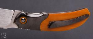   Couteau " Rocket " custom de Stéphane Sagric - Micarta et Zirconium