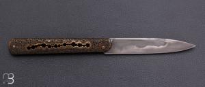    Couteau " Rouennais " par Thomas LECAS - Laiton