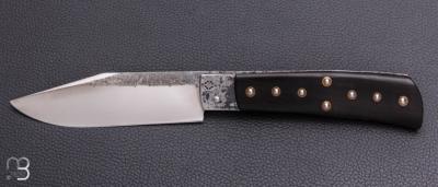   Couteau " Alpin " de Martin Mougeot Bohers - Corne de buffle et C130