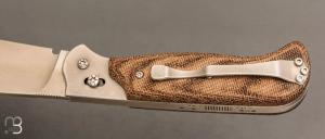     Couteau " Safari " par Éric Parmentier - Micarta et RWL34