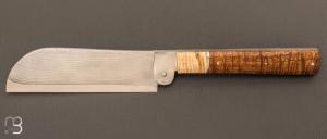  Couteau " Santoku Pliant " fait main par Bastien Toubhans - Atelier Beau Merle