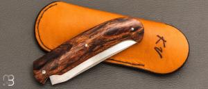   Couteau " Slipjoint " custom par Karim Valentin - Bois de fer et 14c28N