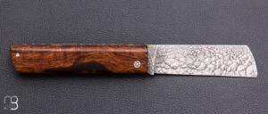  Couteau "Snard Cristal Steel" par Fabien Servant - L'Olonnois - bois de fer d'Arizona