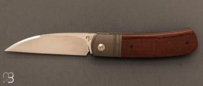  Couteau  " Swayback " custom par Maxime Belzunce - Micarta et RWL34