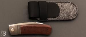  Couteau  " Swayback " custom par Maxime Belzunce - Micarta et RWL34