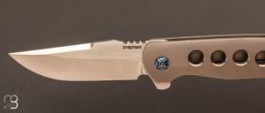 Couteau " Talon Flipper " Titane et lame en CPM 154 par Pena Knives