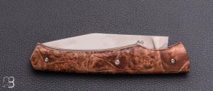 Couteau de poche Tedesco par Adrien Giovaninetti - Érable Négundo stabilisé