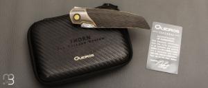   Couteau " Thorn TRS " de Carlos Queiros - Damasteel et Fibre de carbone / Zirconium