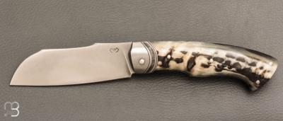    Couteau " Tomo " Cran forcé par Mickaël Moing - XC100 et corne de bélier