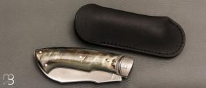    Couteau " Tomo " Cran forcé par Mickaël Moing - XC100 et corne de bélier