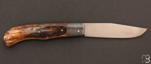 Couteau  "  Tony XL  " custom de Anthony Brochier - RWL-34 et ivoire de mammouth
