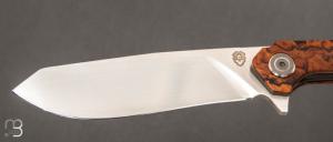   Couteau " UKKO " front flipper par Bouvier Knives - Bertrand Maxime - Bois de fer et lame en RWL34