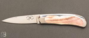    Couteau de collection " Wharncliffe 09 " nacre noire par Steve Hoel