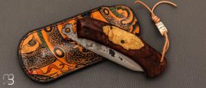    Couteau " Yakuza " de poche type Piémontais de Jean Michel Martin