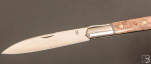 Couteau " Yssingeaux " par Romain Alvarez - Os de girafe et lame en RWL34