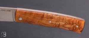   Couteau artisanal pliant par Laurent Gaillard - Bouleau et 14C28n
