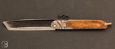 Couteau artisanal "Chassepot 1860" mammouth de Guillaume Antoniucci