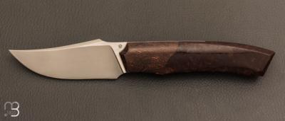   Couteau " custom " de Berthelemy Gabriel - La Forge Agab - Micarta WWII et RWL34