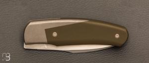    Couteau " custom " pliant de David Lespect - G10 / Titane et RWL34