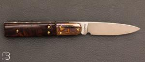 Couteau  " custom " pliant de poche par Gary Headrick - Bois de fer et RWL-34