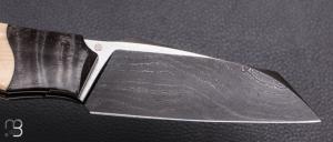    Couteau " custom Liner-lock " de Berthelemy Gabriel - La Forge Agab - Mammouth / Manguier et Damas