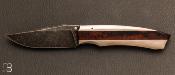 Couteau custom liner lock Loupe de bois de fer et 90mcv8 de Berthelemy Gabriel - La Forge Agab