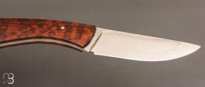   Couteau droit par Nicolas Mestrallet - Atelier du couteau de Vaunaveys - Acier C130 et amourette