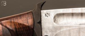 Couteau  " Tsavo " damas et koa custom fixe de Samuel Lurquin