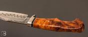 Couteau droit custom bois de fer et acier W5 par Milan Mozolic