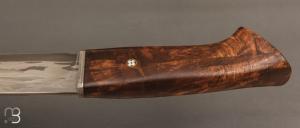 Couteau Droit par Jean Paul Sire - Noyer et lame damas