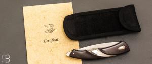    Couteau lock back custom par Jean - Luc Baumberger - Bois de fer et 440C