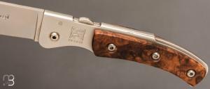    Couteau pliant Le D6 par Alain Descy - Noyer