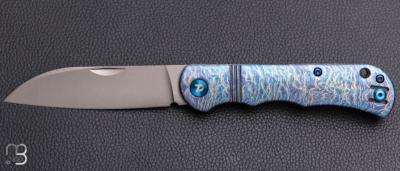 Couteau "slipjoint sheepfoot" par Dreamtech - Titane et lame en VG10 - D4453TF