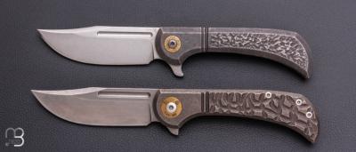 Duo couteaux " Bullet " par Gudy Van Poppel et éditions G - Titane
