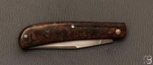    Couteau  " custom slipjoint "  par Don Hanson III - Rag Micarta WW2 et lame en W2