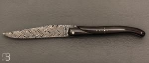  Couteau Laguiole en Aubrac 12 cm manche en corne de buffle et lame en damas de Markus Balbach