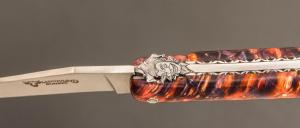   Couteau Laguiole en Aubrac modèle " Joker " - Loupe de sureau