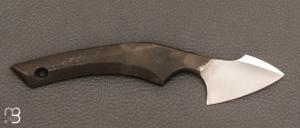 Couteau  " Neck knife " U10A satiné de Eliott Robinson