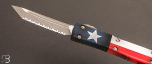Couteau  "   Ultratech T/E Full Serrated Bladeshow Texas Apocalyptic " Microtech - 123-12 BSTX