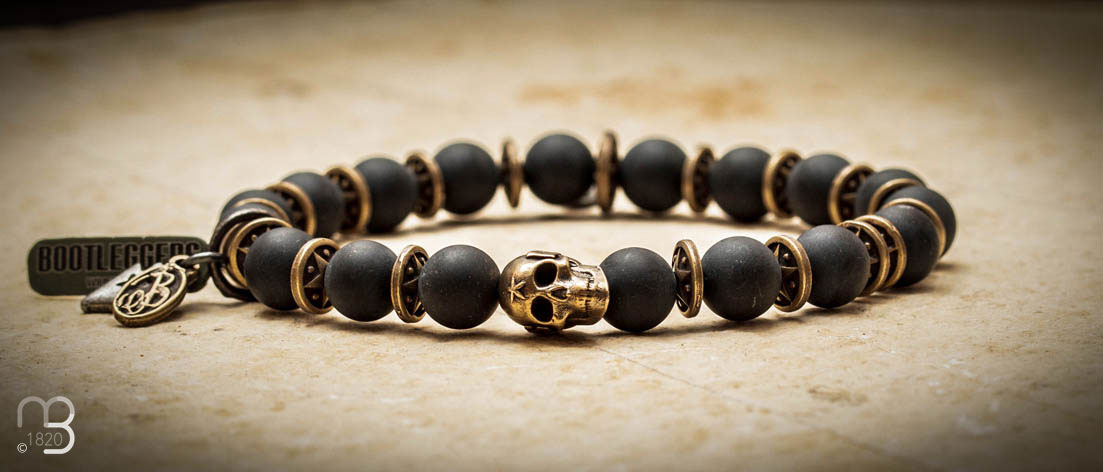 Bracelet Sonora Onyx Matt Skull Laiton LSOAA1