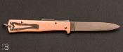 Couteau pliant MERCATOR inox cuivre avec clip ref 10-636rg R