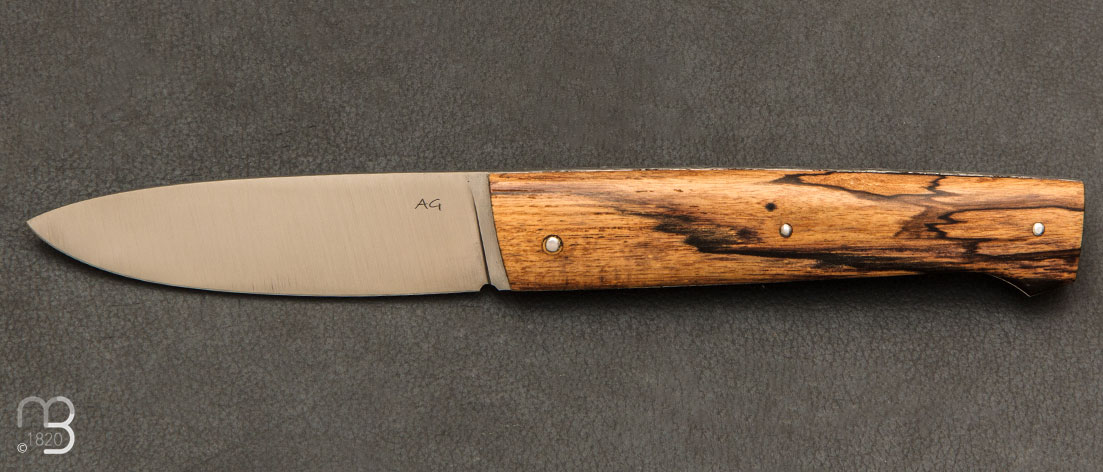 Couteau de poche AG335 ebène du Laos par Adrien Giovaninetti